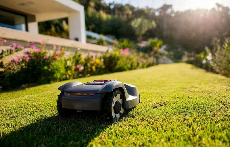 robotic lawn mower cutting height